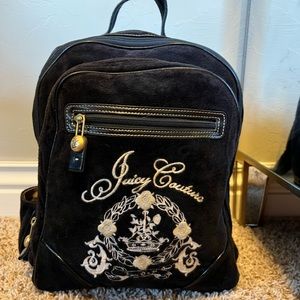 Juicy velvet backpack , black.